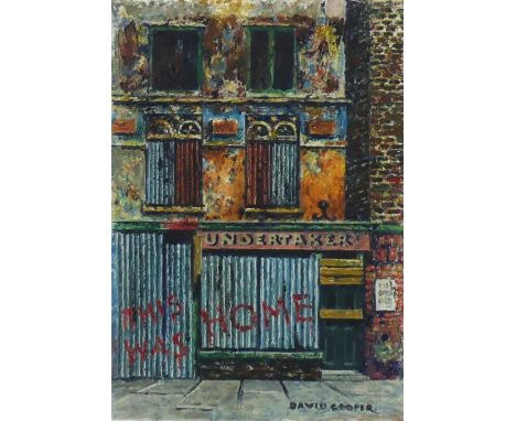 David Cooper (1909-1989) - Drury Lane, oil on board, signed 'DAVID COOPER' lower right, 28 x 20cm