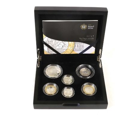 Royal Mint, UK Silver Piedfort Set 2011, 6 silver proof piedfort coin set comprising; Prince Philip £5, King James Bible £2, 