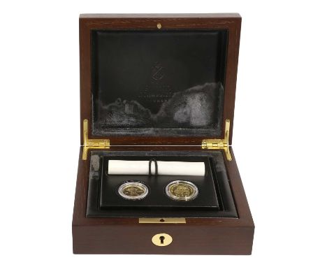 East India Company, Gold Proof Two-Coin Set 2015, 'Coins that Built an Empire' collection comprising 2x St. Helena issued coi