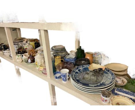 Collection of decorative pottery including Wedgwood, Sylvac, Ringtons, Carlton Ware, etc.