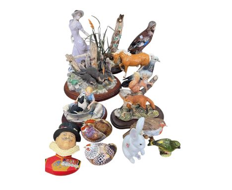 Royal Crown Derby paperweights, Lladro, Beswick, Bossons, etc.