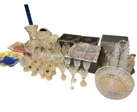 Collection of Edinburgh Crystal, Maling, etc.
