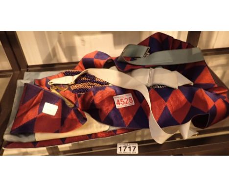Two Masonic aprons and a sash 