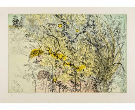 Anthony Gross (1905-1984) - Coloured Undergrowth etching with extensive hand-colouring, signed and titled in pencil, numbered