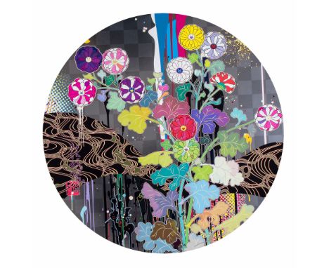 Takashi Murakami (b.1962) - Kansei: Like The River's Flow offset lithograph printed in colours, 2010, signed in silver ink, n