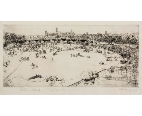 Anthony Gross (1905-1984) - Pont Neuf, Toulouse etching, 1929, signed, titled and dated in pencil, the only known print from 
