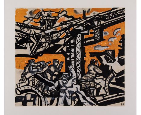 Fernand Léger (1881-1955)(after) - Les Constructeurs lithograph printed in colours, c.1955, on Arches paper, with full margin