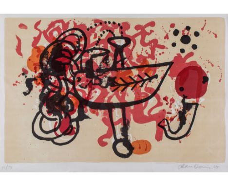 Alan Davie (1920-2014) - Celtic Dreamboat III lithograph printed in colours, 1965, signed in pencil, numbered 72/75, on wove 