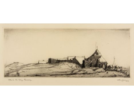 Anthony Gross (1905-1984) - Cote de la Vierge, Fecamp etching with drypoint, 1924, signed, titled and dated in pencil, on wov