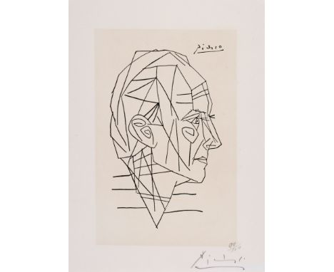 Pablo Picasso (1881-1973) - Un poème dans chaque livre de Paul Eluard (C.109) lithograph, 1956, signed in pencil, numbered 99