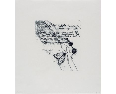 Tracey Emin (b.1963) - Moth polymer gravure etching, 2010, signed, titled and dated in pencil, numbered 21/100, on laid paper