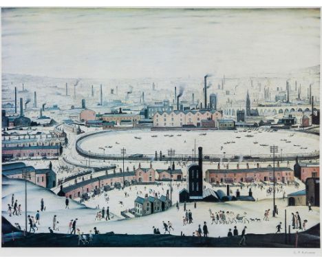 Laurence Stephen Lowry (1887-1976)(after) - The Pond offset lithograph printed in colours, 1974, signed in pencil, the editio