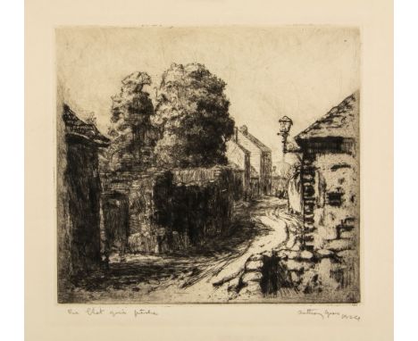 Anthony Gross (1905-1984) - Rue Chat qui Peche etching with drypoint, 1924, signed, titled and dated in pencil, on wove paper