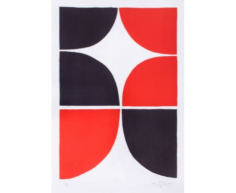Sir Terry Frost (1915-2003) - Black and Red Solid II (K.39) lithograph printed in colours, 1967, signed in pencil, numbered 4