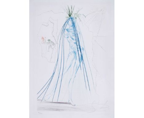 Salvador Dalí (1904-1989) - Iseult aux blanches Mains (M.&L.422) etching with drypoint printed in colours, 1970, signed in pe