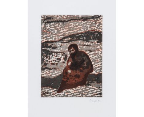 Peter Doig (b.1959) - Man by a River (from Black Palms) etching with aquatint printed in colours, 2004, signed and dated in p