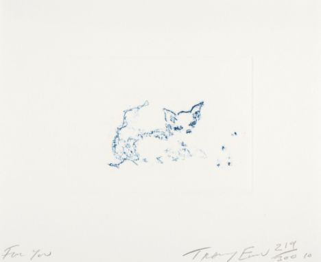 Tracey Emin (b.1963) - For You polymer gravure etching, 2010, signed, titled and dated in pencil, numbered 219/300, on wove p