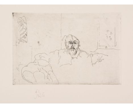 Barry Flanagan (1941-2009) - David Sylvester etching, 2003, signed and dated in pencil, numbered 6/20, on wove paper, with fu