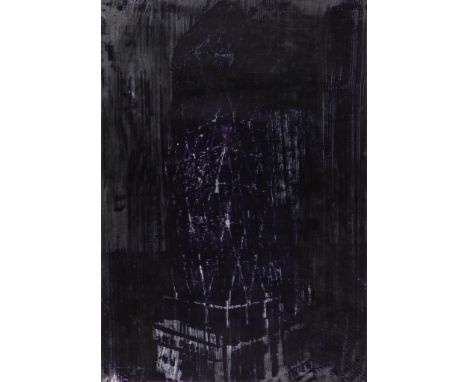 Enoc Perez (b.1967) - Hearst Tower lithograph with extensive hand-colouring, 2012, signed, dated and inscribed H.C in pencil,