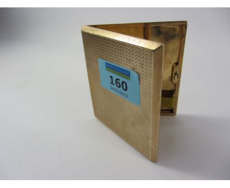 9ct gold engine turned cigarette case by Wilson & Gill for Asprey Birmingham 1924 approx 97.2gm