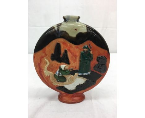 A Japanese Sumida moon flask