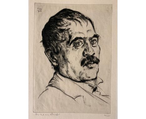 21 portrait etchings from the Kopfe series, 1920-1923, published by Friedrich Dehne, Leipzig, by various early 20th century G