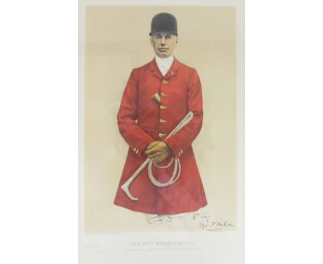 The Rev'd Edgar A. Milne master of the Cattistock fox-hounds, (Dorset), colour lithograph published by The Regal Publishing C