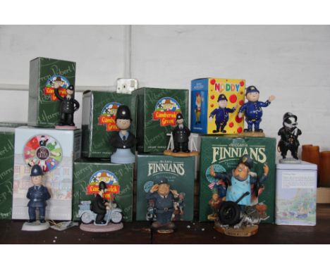 A collection of Camberwick Green figures, to include; CG99 PC Mc Gary, CG32 PC McGary on a motorbike, CG9PO3 Bust and CG83 Ba