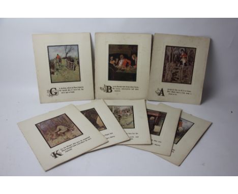 After George Armour,
set of colour prints from The hunting Alphabet,
disbound, (a/f)
30cm x 24.5