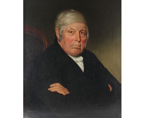 J. C. Miles - (19th century),
oil on canvas,
portrait of William Rabbits (1783-1868) of Studley,
signed verso and dated 1852,