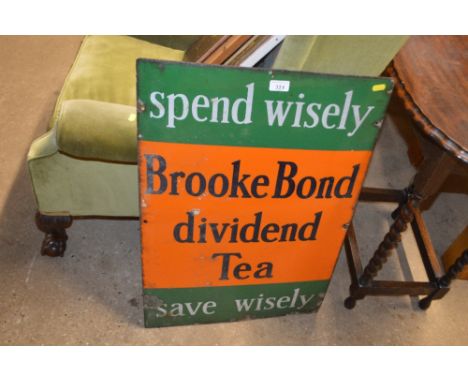 A Brooke Bond Tea enamel advertising sign