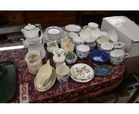 A quantity of various teaware; a teapot etc. 