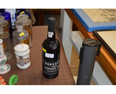 A bottle of Fonseca 1983 vintage port