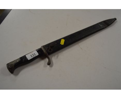 A German WW1 style butchers bayonet in scabbard 