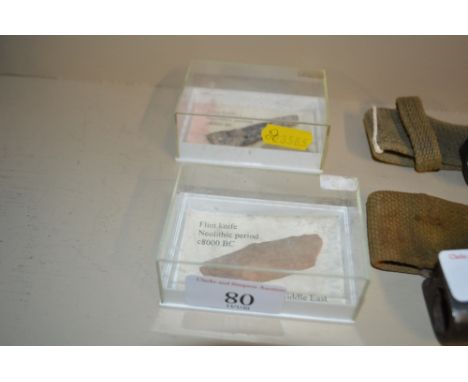 Two Neolithic period flint knives 