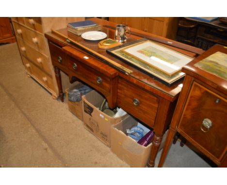 A 19th Century mahogany break front sideboard fitted three drawers 