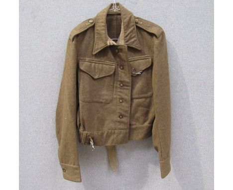 A WWII 1940 pattern battledress blouse and trousers