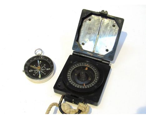 A Mk. I marching compass and another later example, boxed (2)