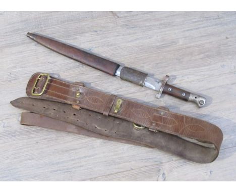 An Edward VII 1903 pattern Enfield bayonet by Wilkinson with stampings for 12, scabbard a/f, together with a 1918 dated Sam B