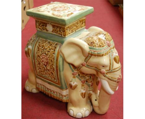 Modern ceramic elephant garden seat