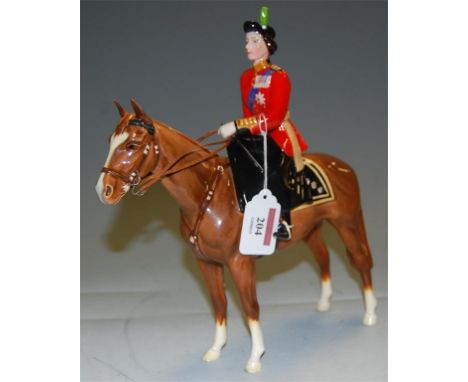 A Beswick model of Elizabeth II mounted in Imperial Trooping the Colour, 1957