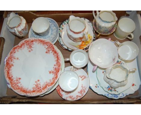A box of assorted china to include; Foley teawares, Shelley commemorative mug etc  Condition Report / Extra Information Small