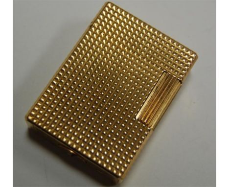 A Du Pont of Paris gilt metal pocket cigarette lighter