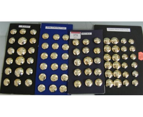 Four sets of modern military buttons to include; Womens Royal Army Corps, Army Catering Corps etc 