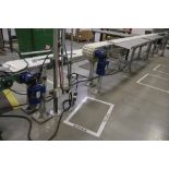 (3) Modular Plastic Chain Power Conveyors with Motovario Motors