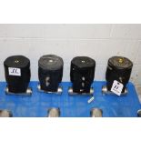 (4) Saunders EC Piston Actuated 1-3/4" Stainless Steel Valve