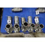 (5) EGMO Type S VNE Stainless Steel 2-1/4" Pneumatic Actuated Butterfly Valves