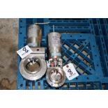 (2) EGMO Type S VNE Stainless Steel 2-1/4" Pneumatic Actuated Butterfly Valves