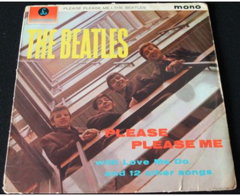 BEATLES PLEASE PLEASE ME - the original mono black and gold 1st pressing of their debut album on Parlophone (PMC 1202). A dec