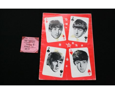 BEATLES FOUR ACES PROGRAMME & TICKET - from their performance at the Finsbury Park Astoria on the 1st Nov 1964. There is tape
